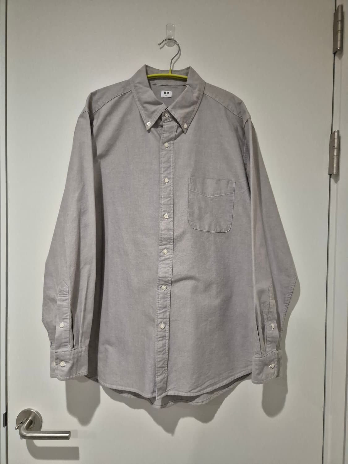 [유니클로] 옥스포드 긴팔셔츠 라이트그레이 XL 상품이미지1