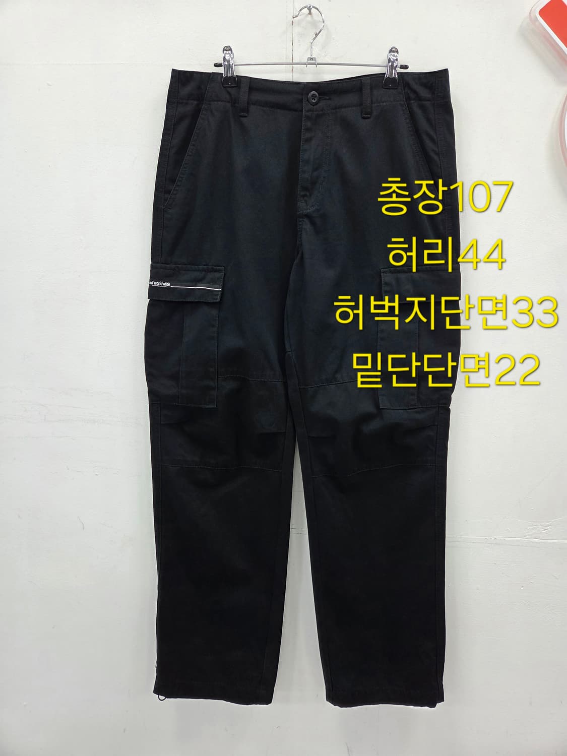 32 허프 HUF 블랙 카고팬츠  와이드핏 워크팬츠 상품이미지1