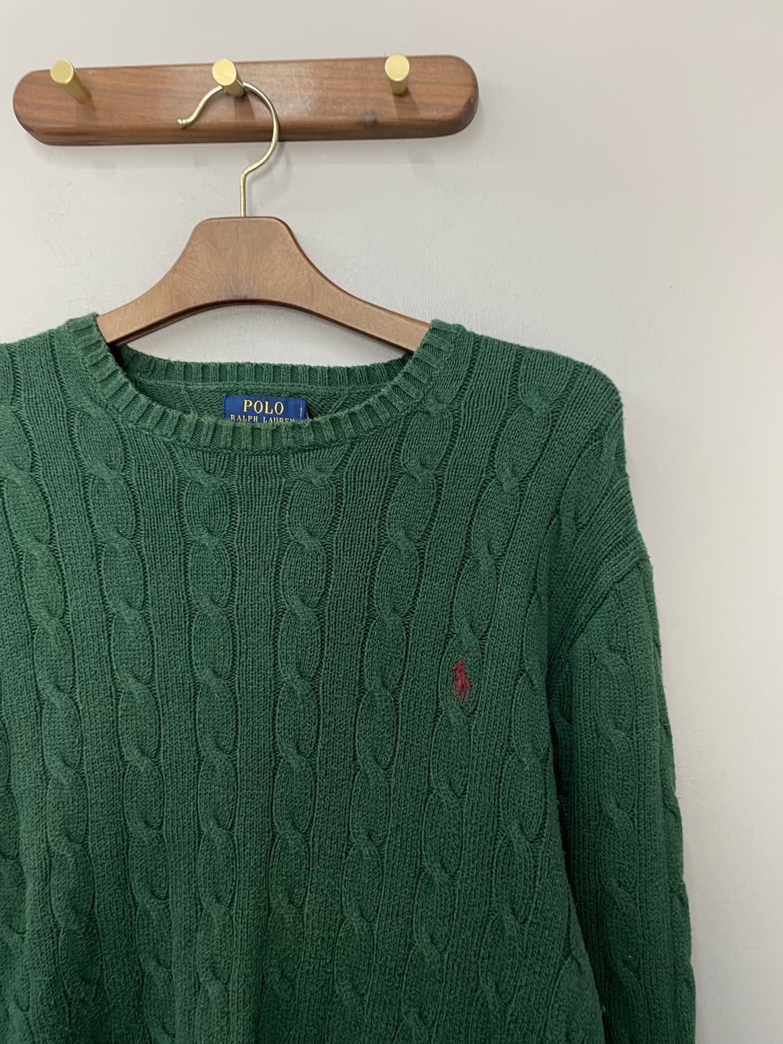 폴로 랄프로렌 그린 라운드넥 니트 H2489 상품이미지3
