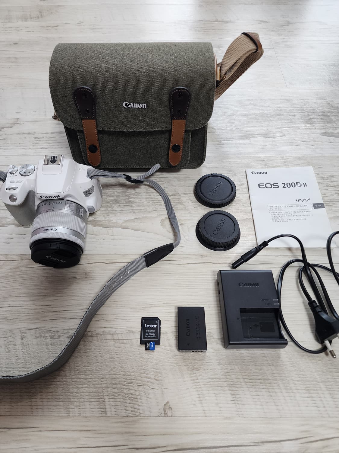 캐논 EOS 200D II 18-55STM 번들렌즈셋 팜 DSLR 카메라 상품이미지1