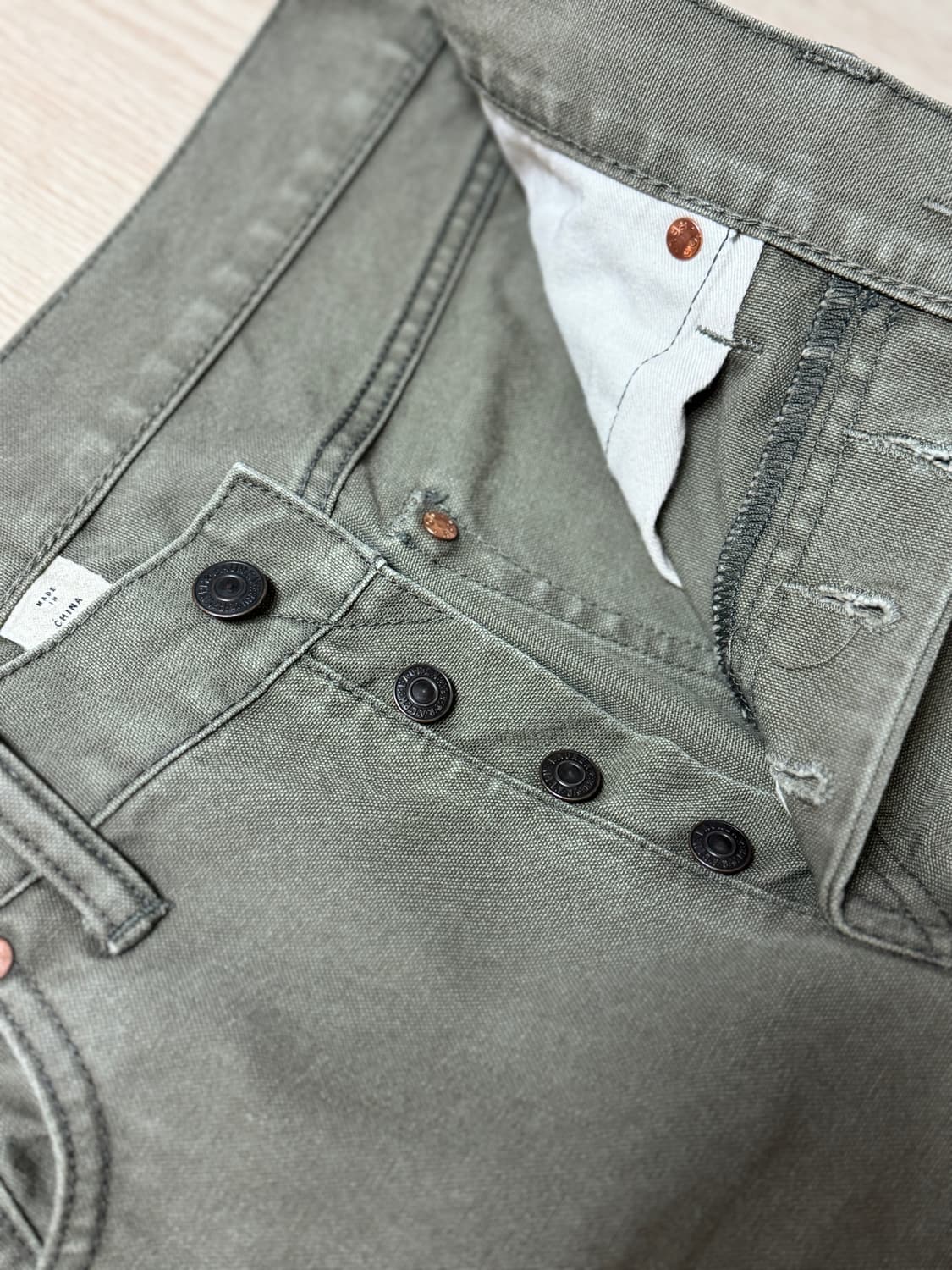 (30) RRL 슬림핏 올리브 캔버스 팬츠 상품이미지3