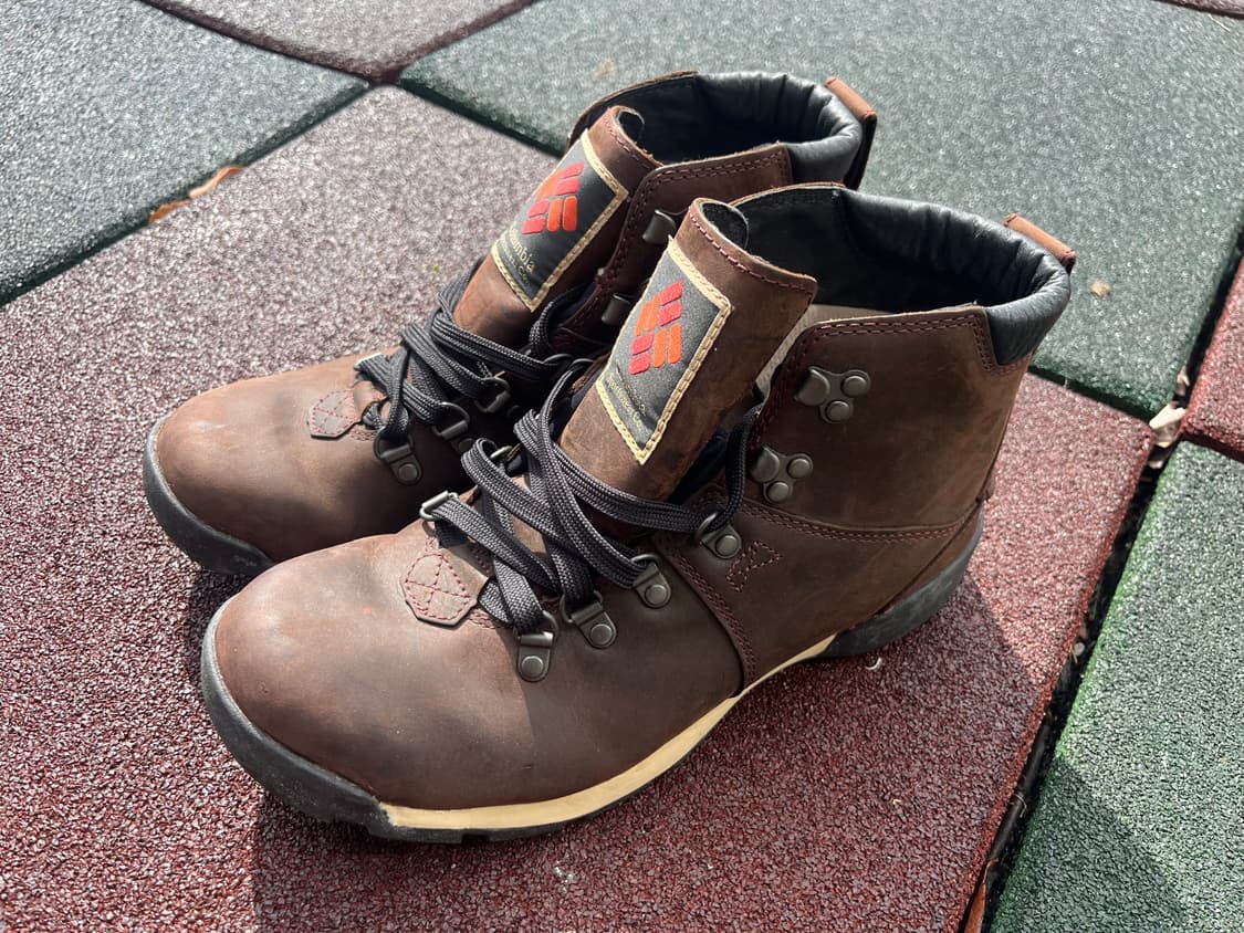 컬럼비아 브라운 레더 하이킹 등산화 상품이미지1