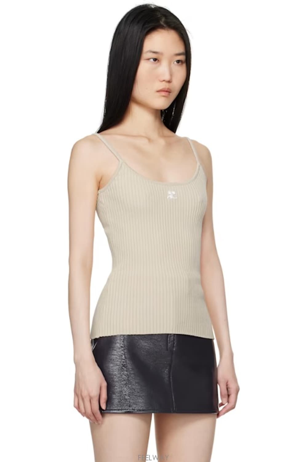 꾸레쥬 니트 나시 베이지 m  상품이미지2