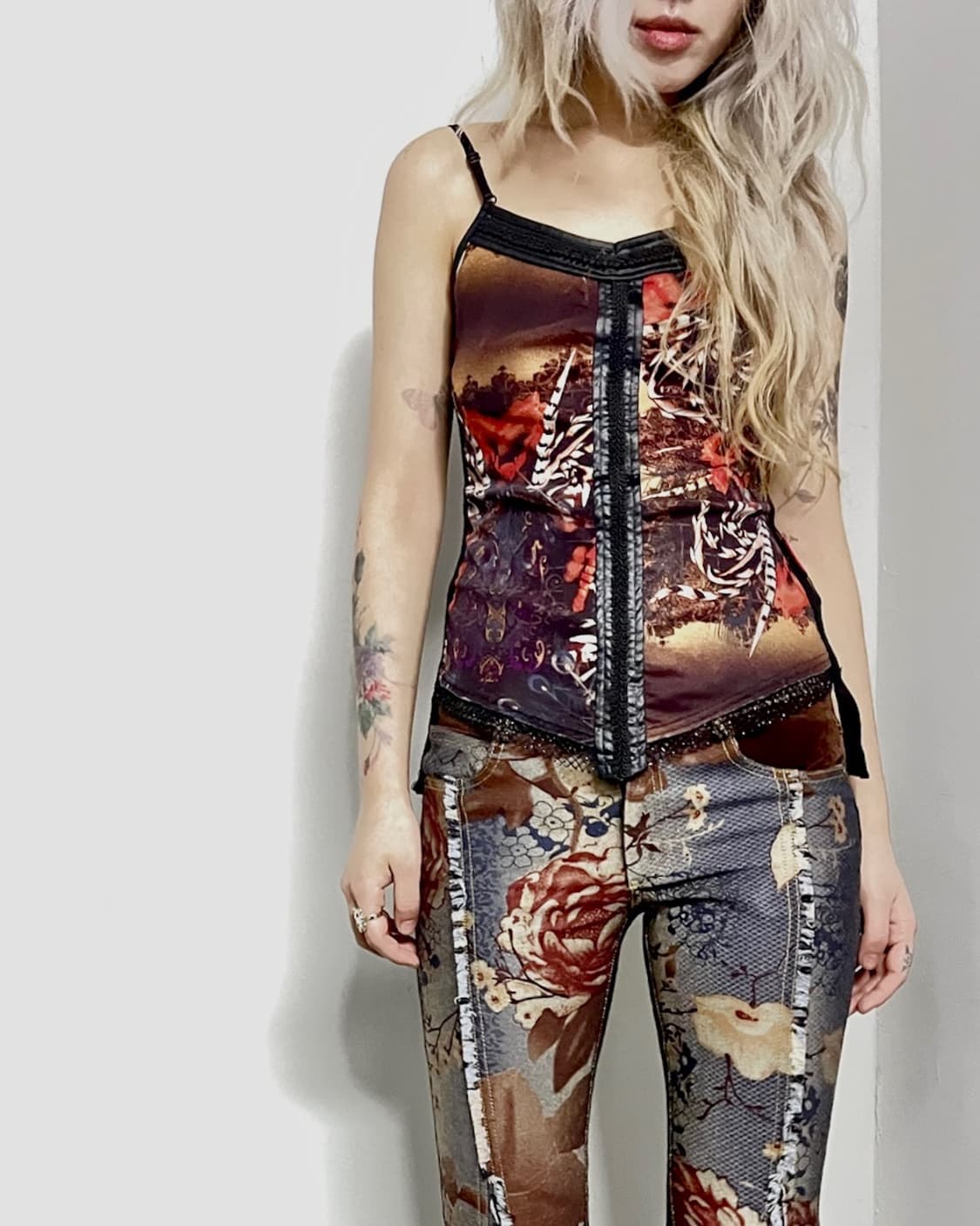 오즈온 보헤미안 패턴 부츠컷 데님팬츠 상품이미지6