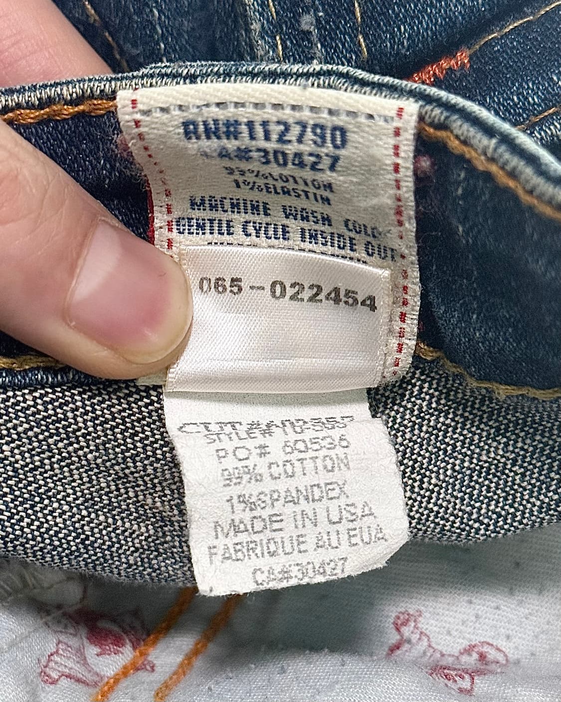 트루릴리젼 조이 부츠컷 나팔 중청 워싱 데님 청 바지 팬츠 26 y2k 상품이미지5