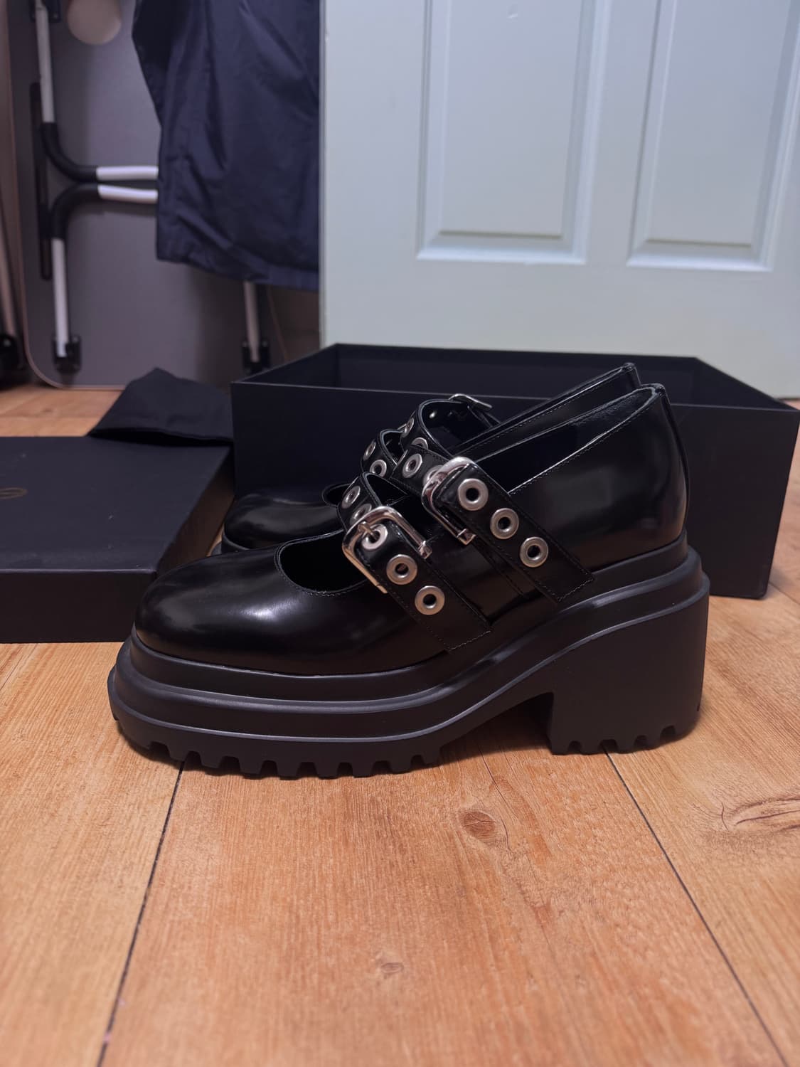 Maje 아일렛 더블 스트랩 플랫폼 메리제인🥿 상품이미지2