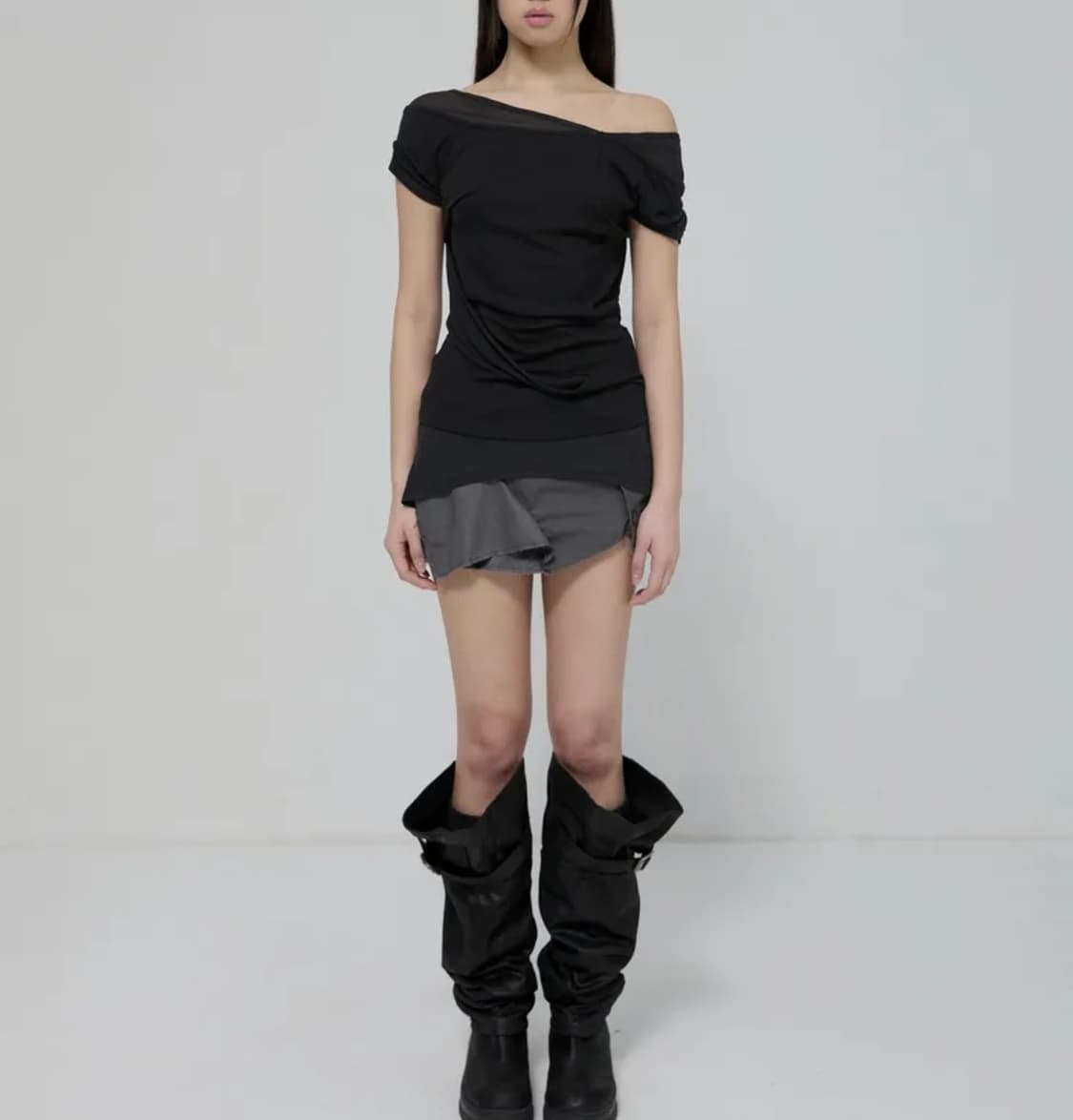 [새상품,정가이하] 플레어업 레이어드 반팔티 탑  상품이미지3