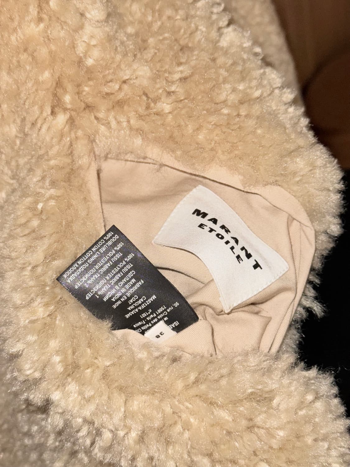 이자벨 마랑 에뚜왈 캐롤리나 리버서블 퍼 코트 자켓 에크루 Isabel 상품이미지10