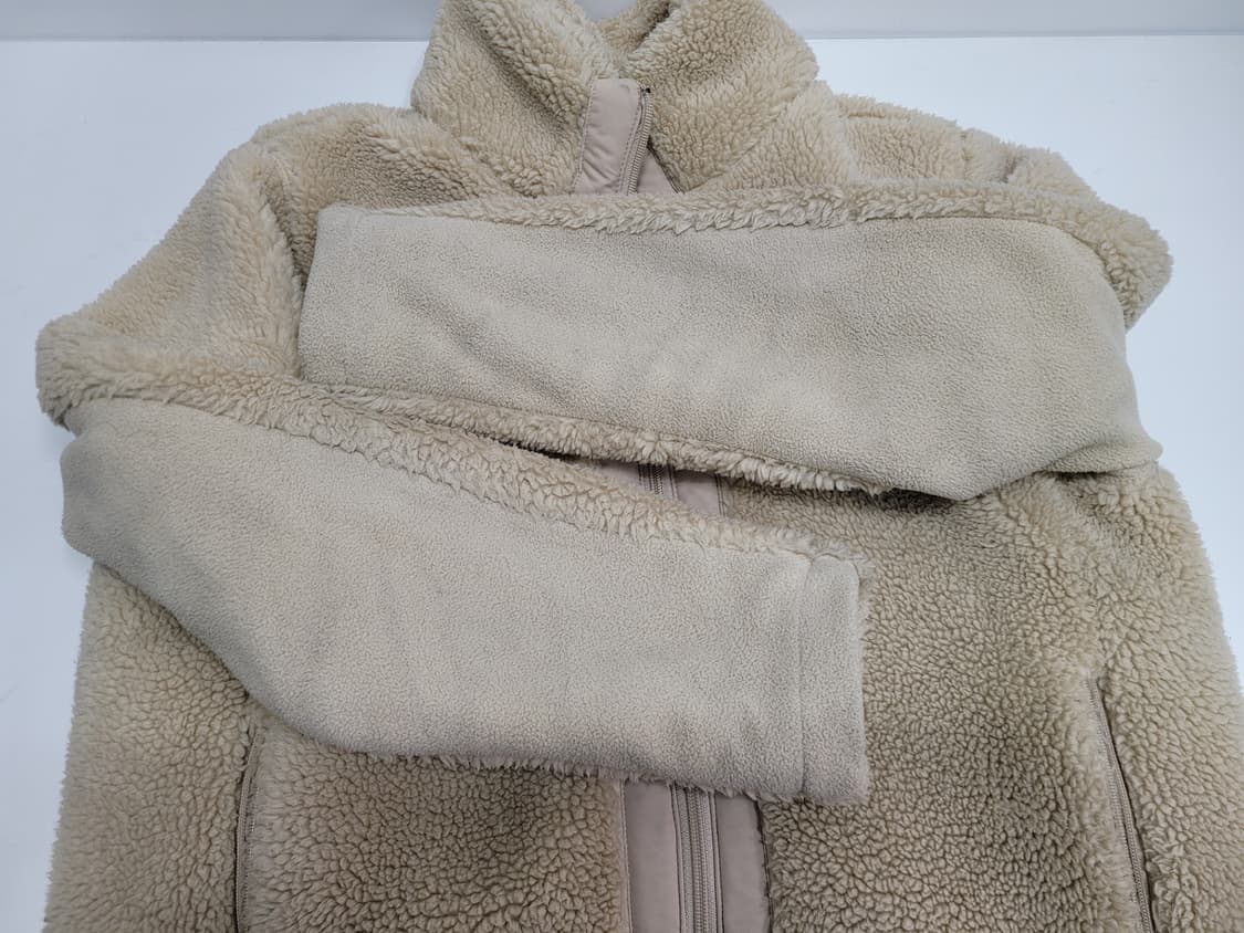 GUESS 21FW 게스 플리스 집업 자켓 / 남 L 아이보리 브라운
 상품이미지6