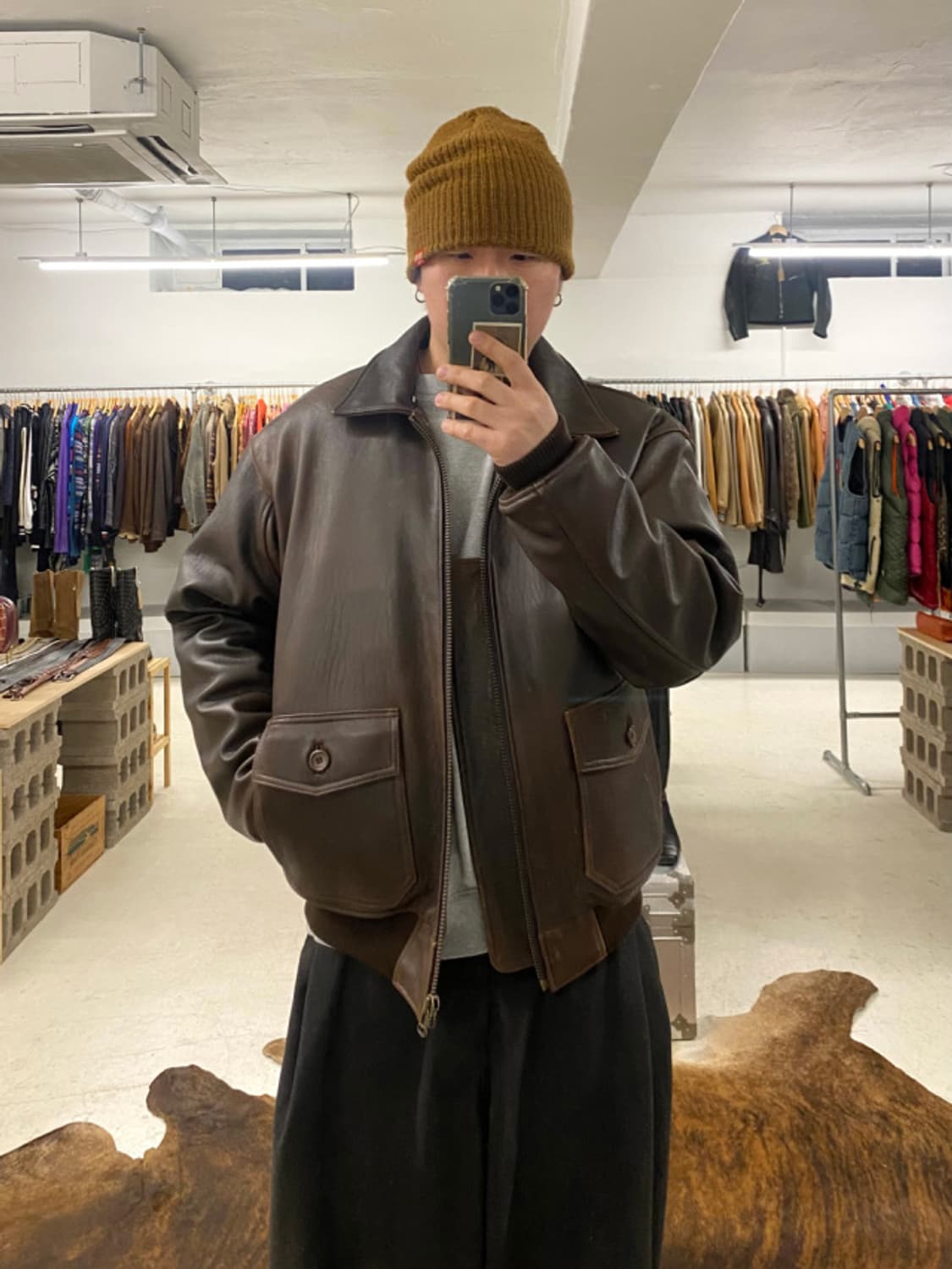 90's AVIREX G-1 leather jacket 90년대 아비렉스 상품이미지1