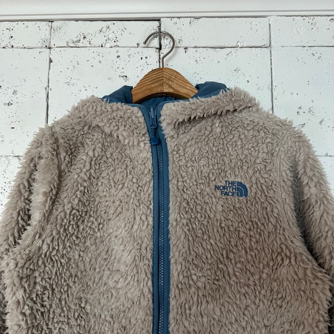 우먼M 노스페이스 양털 후리스 자켓 양면 상품이미지2