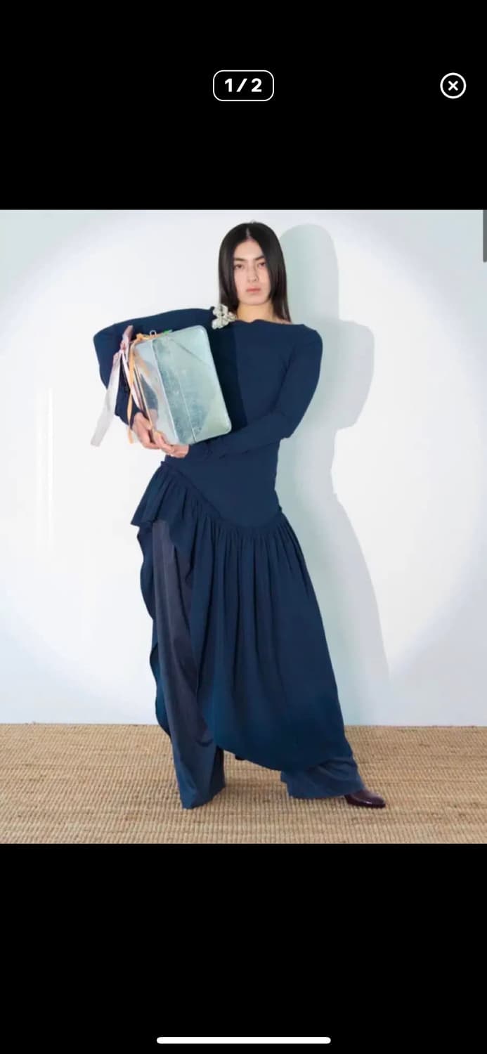 키야기 chiyagi 란 드레스 네이비 상품이미지1