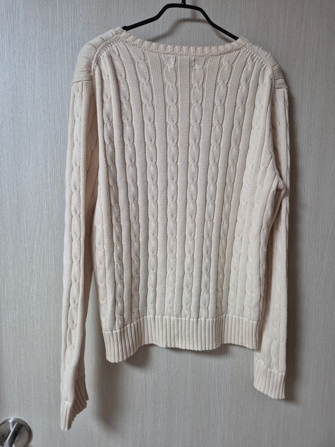 (정품) 폴로 랄프로렌 케이블 니트 아이보리 라지 신형 상품이미지3