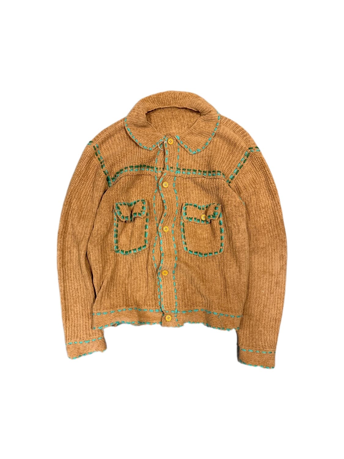 핑거린 스티치 가디건 M(L) 상품이미지1