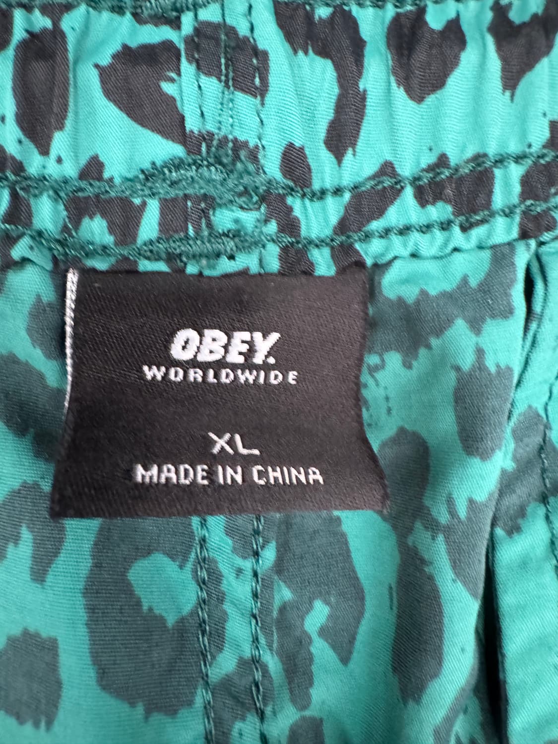 오베이 OBEY 나일론 레오파드 트레이닝 반바지 상품이미지3