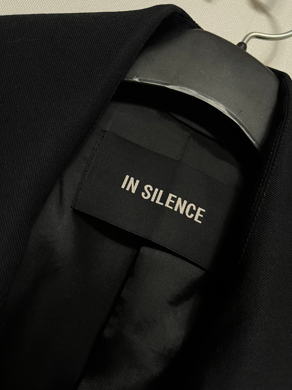 인사일런스 울 혼방 블랙 블레이저 코트 S 상품이미지2