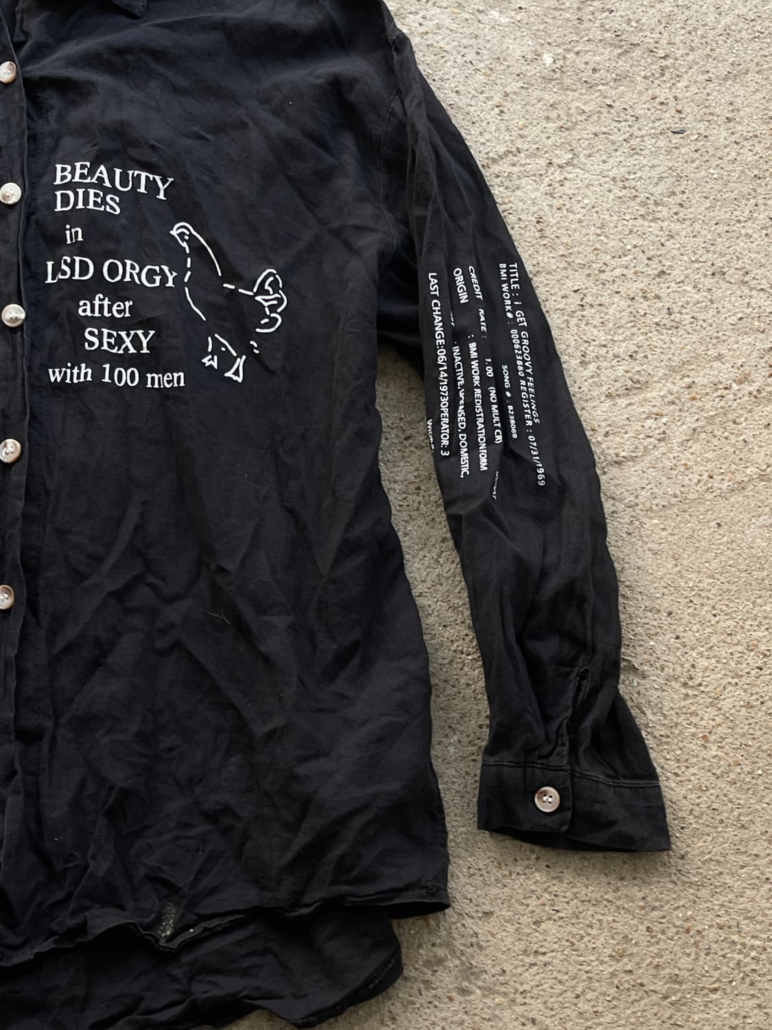 (overtone)lettering linen shirts 상품이미지3
