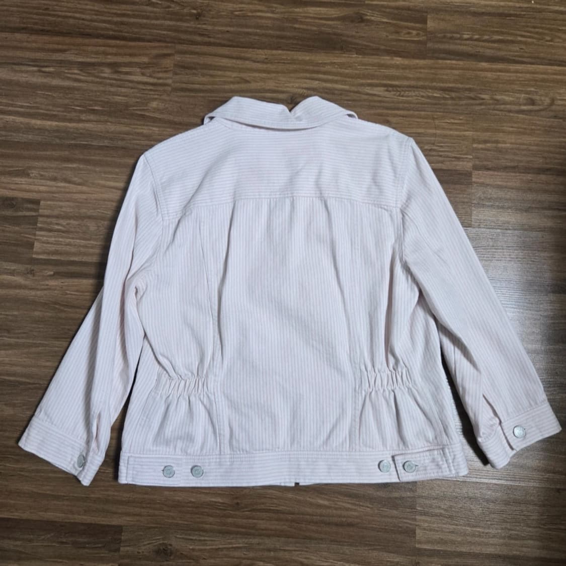 랄프로렌 LRL 데님 핑크 화이트 스트라이프 자켓 L 상품이미지2