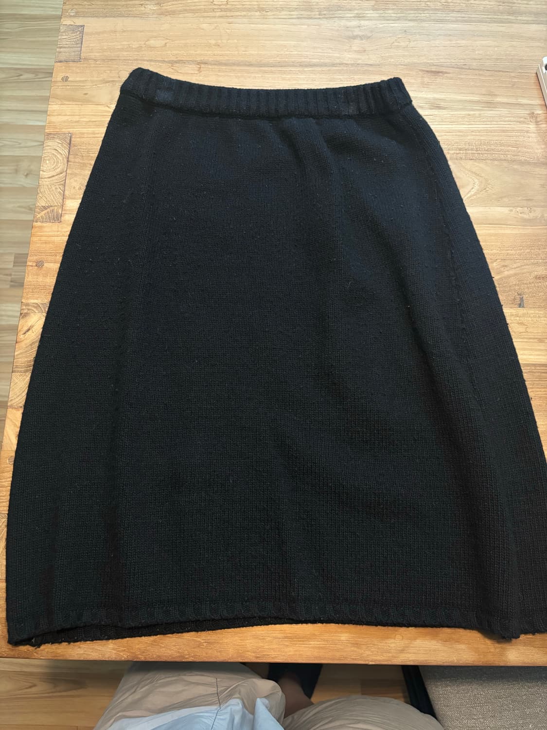 포니테일 기본 블랙 스커트 상품이미지5