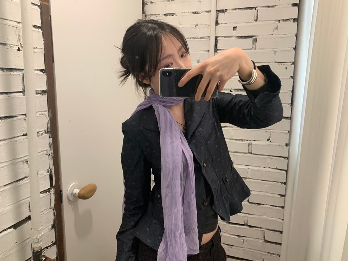 Purple Elle scarf 상품이미지5