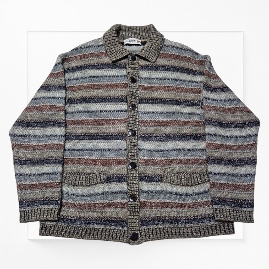 [색감깡패🔥] 미쏘니 모헤어 시그니처 니트 가디건 상품이미지1