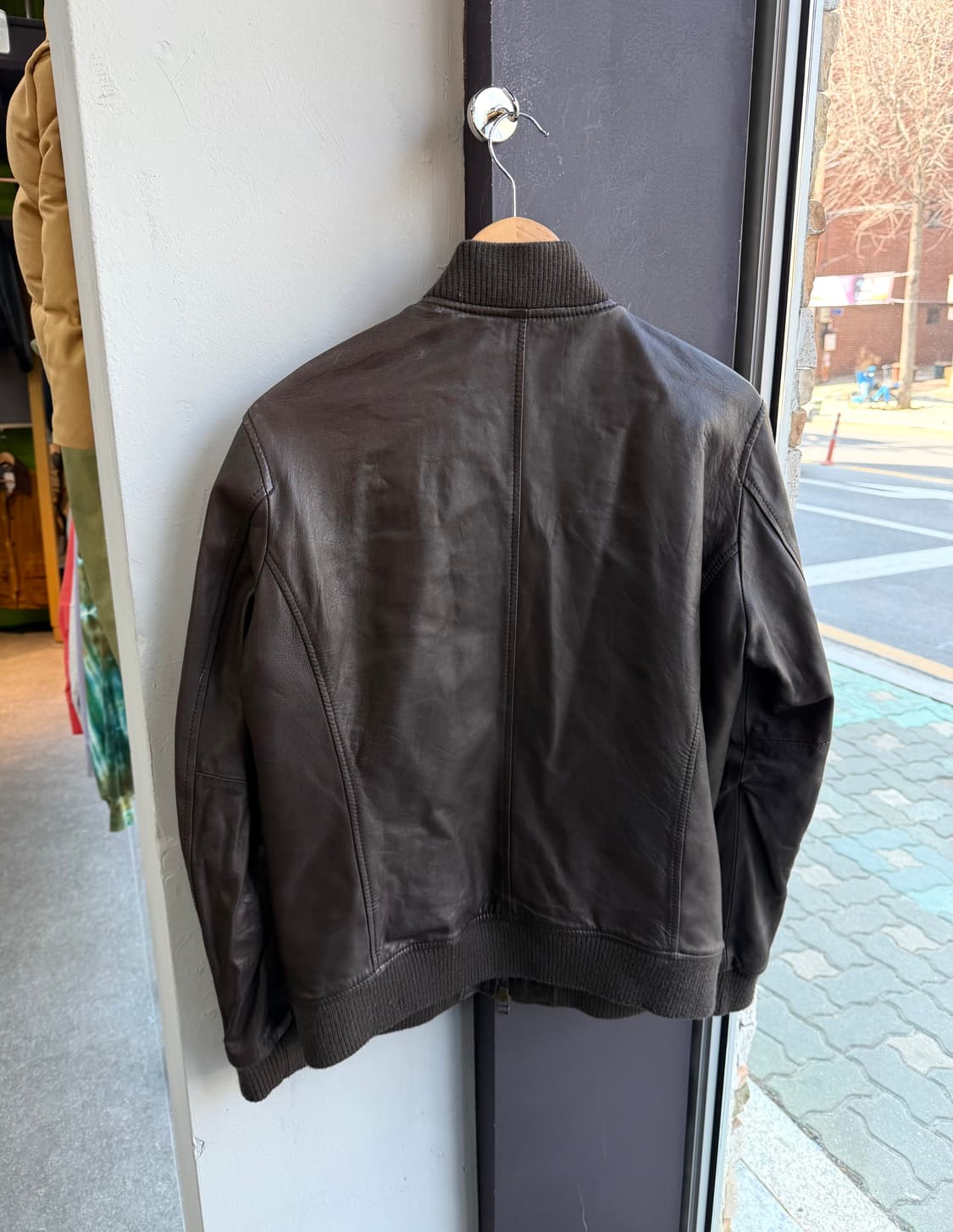 L/ 아비렉스 MA-1 레더 자켓 상품이미지6