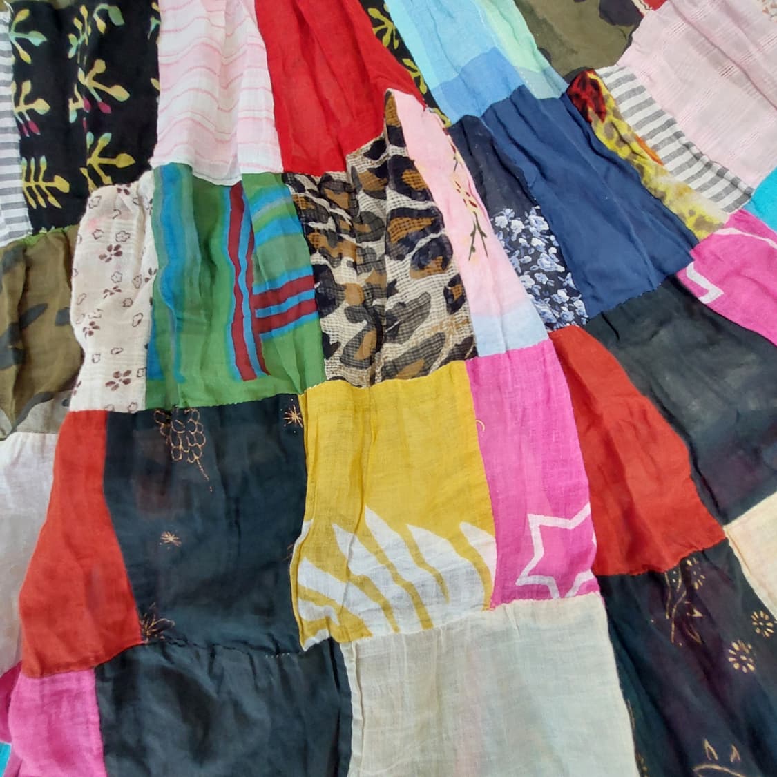 모리걸 대장템 패치워크 치마 롱스커트 상품이미지3