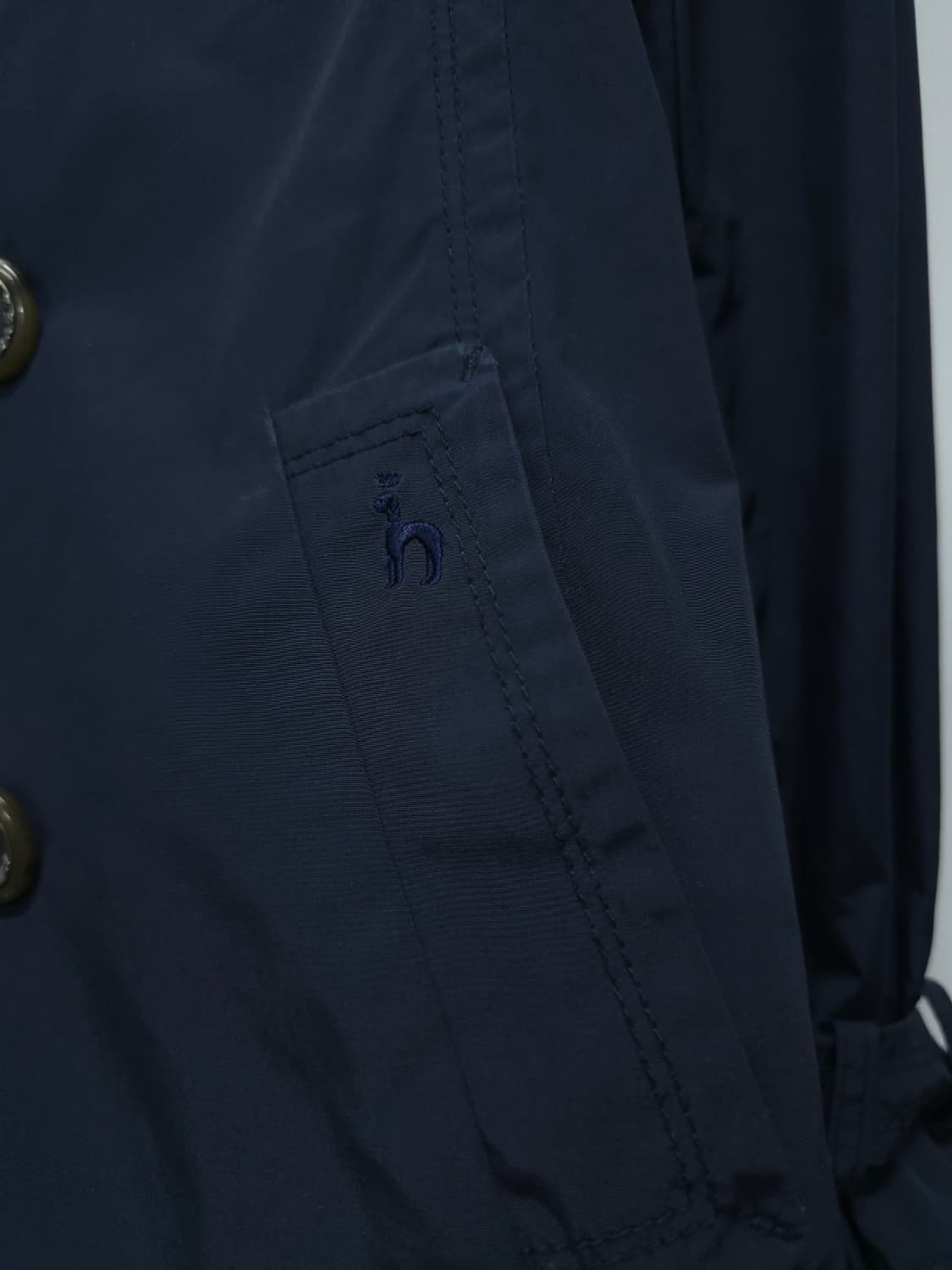 헤지스 여성 네이비 더블 버튼 트렌치 숏코트 (55) 상품이미지4