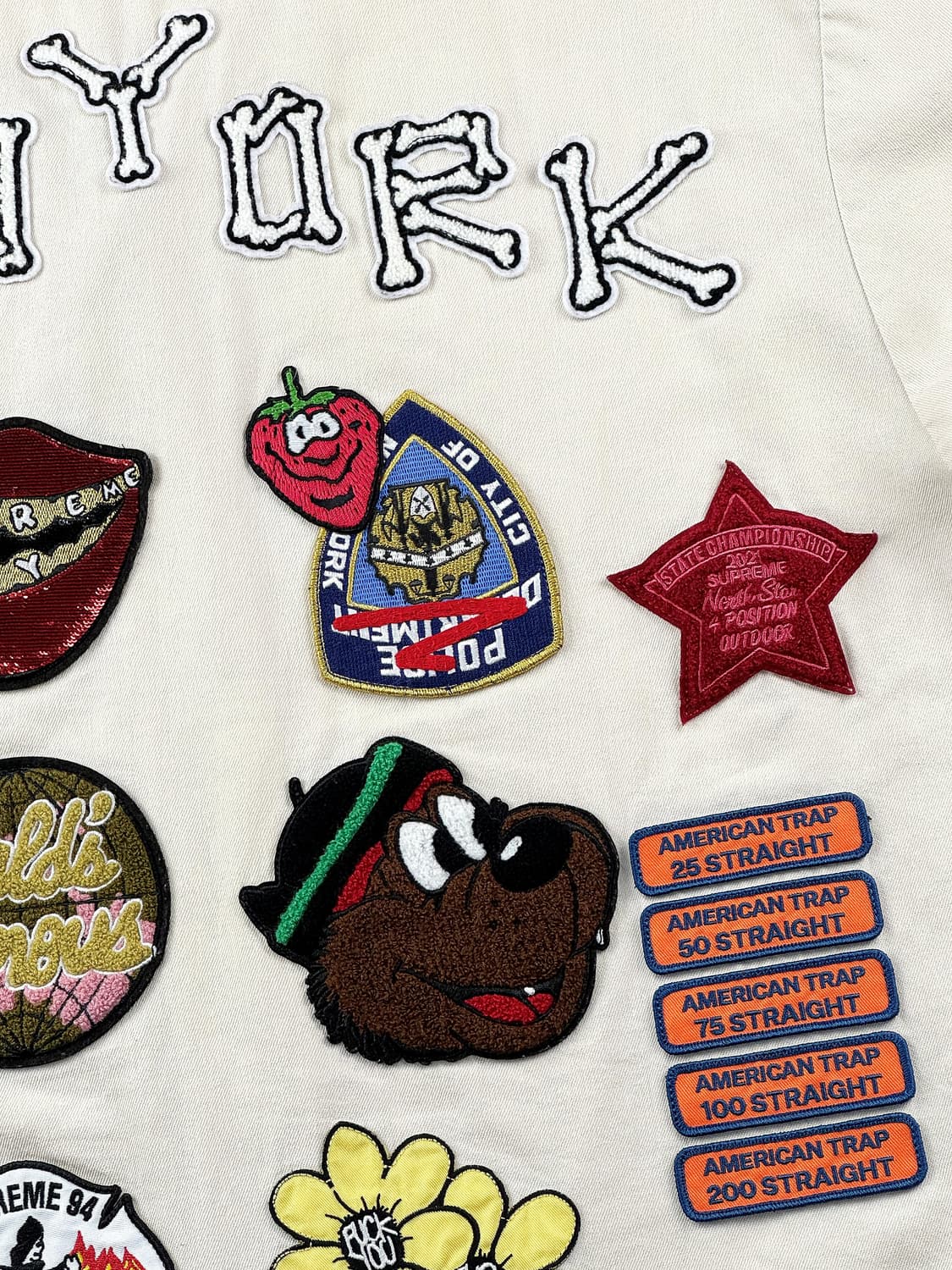 슈프림 패치 데님 베이스볼 저지 네츄럴 상품이미지8