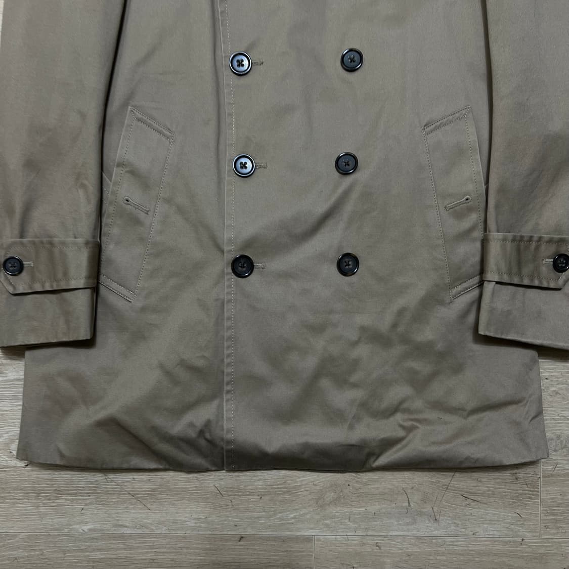 바나나 리퍼블릭 안감 내피 더블 트렌치코트 [라이트 베이지] M/95 상품이미지3