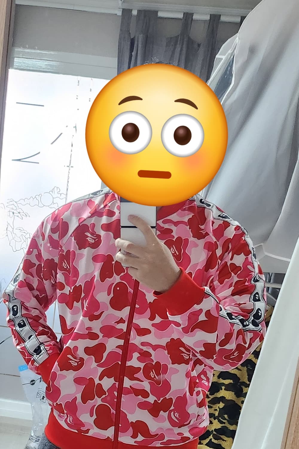 베이프 핑크 카모 자켓 상품이미지5