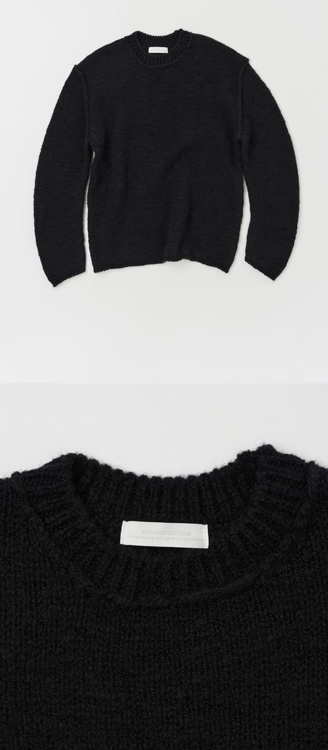 29cm 구매) 낫띵에브리띵 wool100 니트 - 블랙 상품이미지2