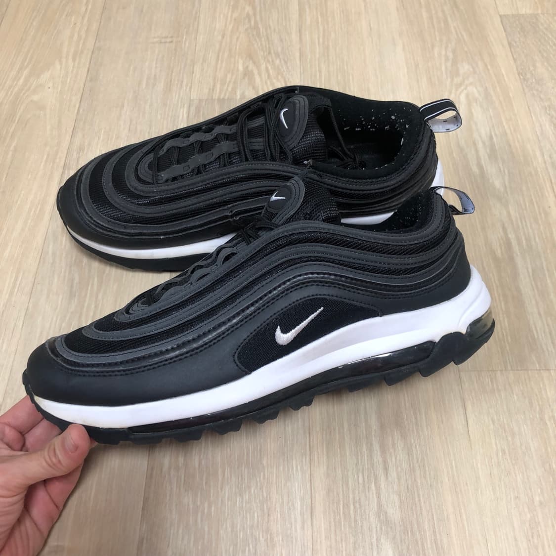 (290) 나이키 NIKE 에어맥스 97 골프 블랙 스니커즈 상품이미지1