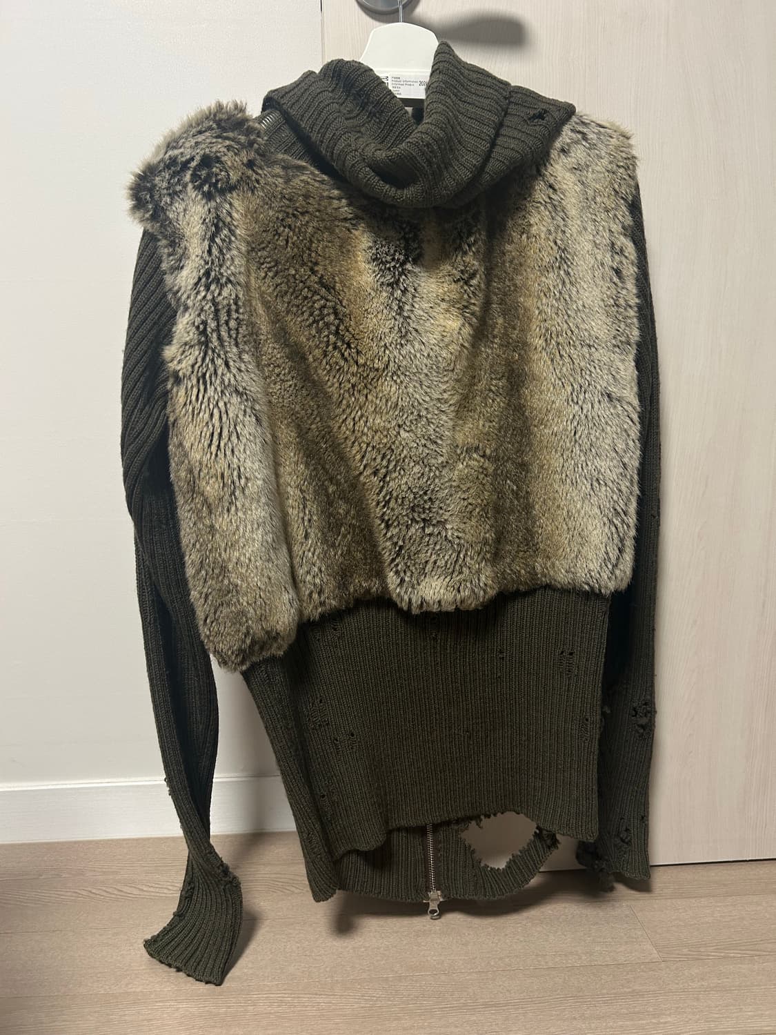 퍼 니트 콤비 자켓 상품이미지8