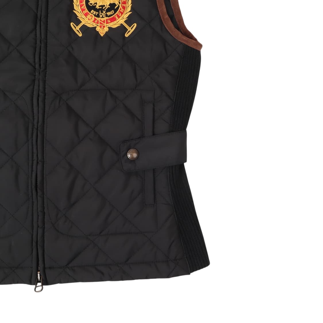 폴로 랄프로렌 크레스트폴로 스웨이드 퀄팅 베스트 상품이미지4