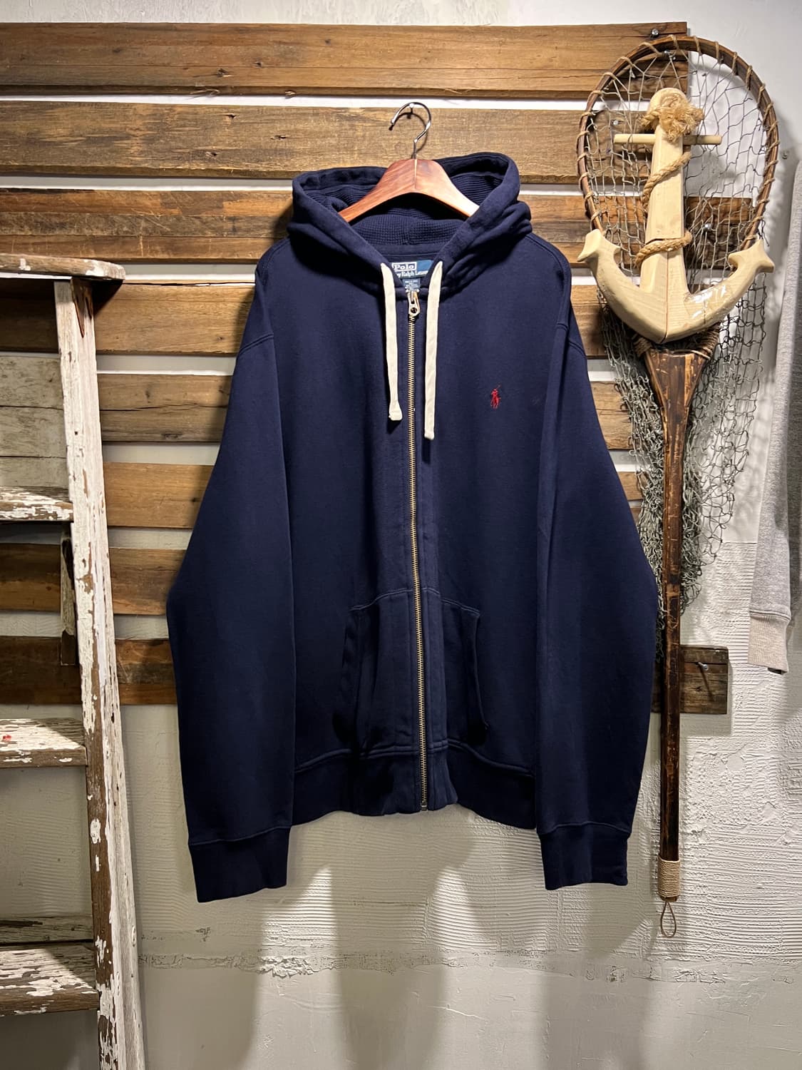 [2XL]폴로 랄프로렌 네이비 후드 집업 상품이미지1