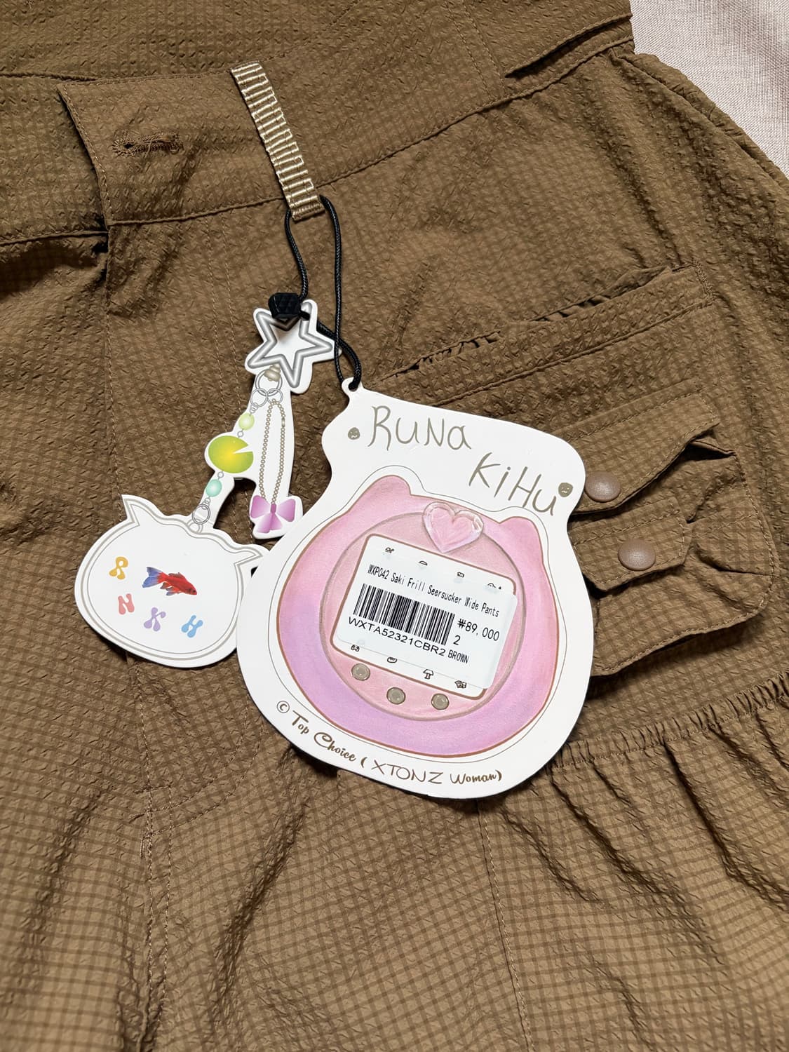 루나키후 사키 프릴 시어서커 와이드 팬츠 상품이미지7