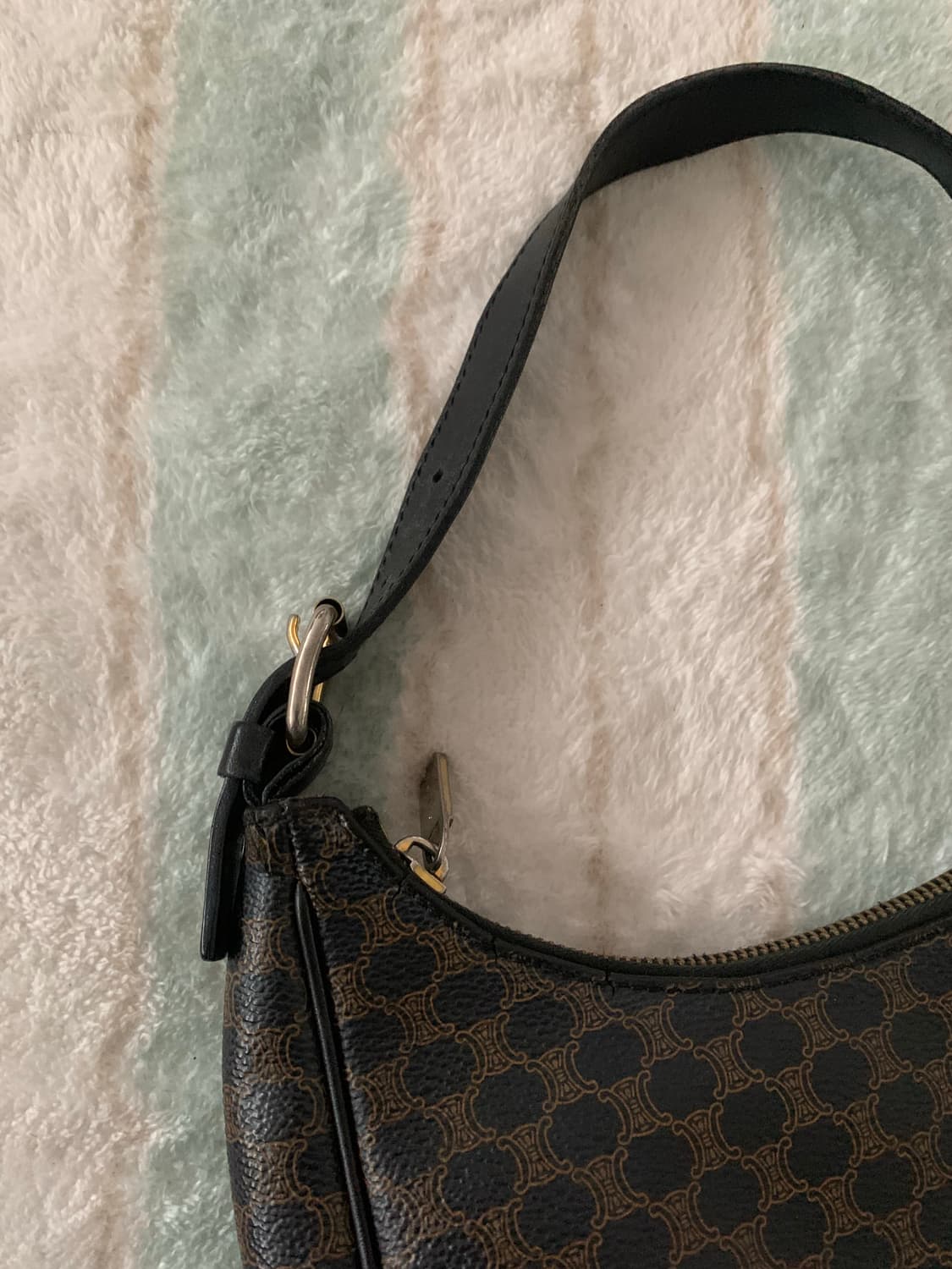 셀린느 호보백 가방 블랙 바게트백 빈티지 마카담 상품이미지9