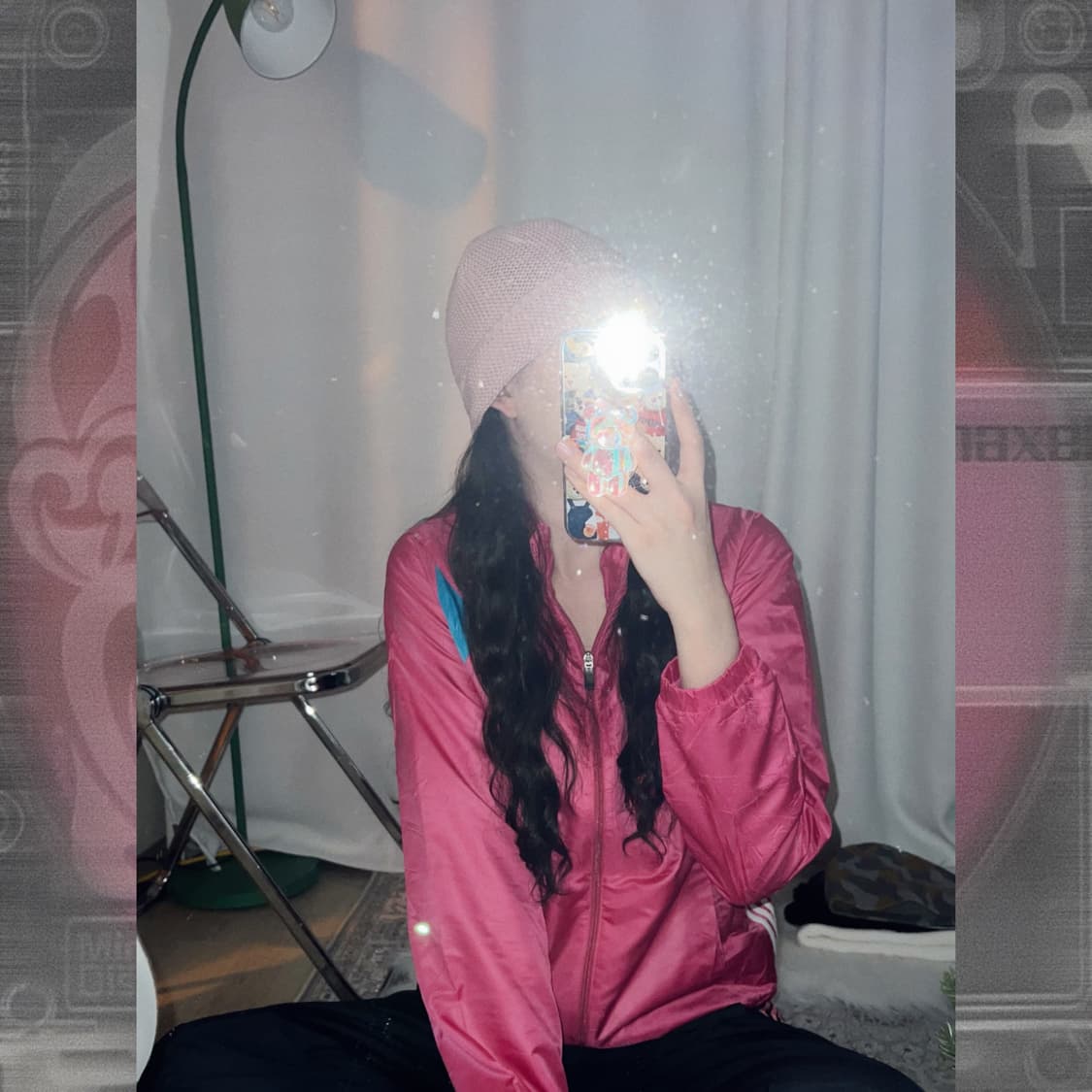 핑크 니트 비니 상품이미지1