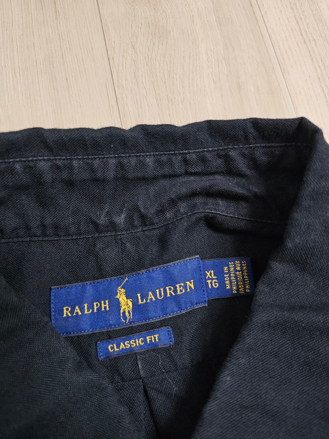 ​[XL] 폴로 랄프로렌 헤더 블랙 버튼다운 셔츠 상품이미지4