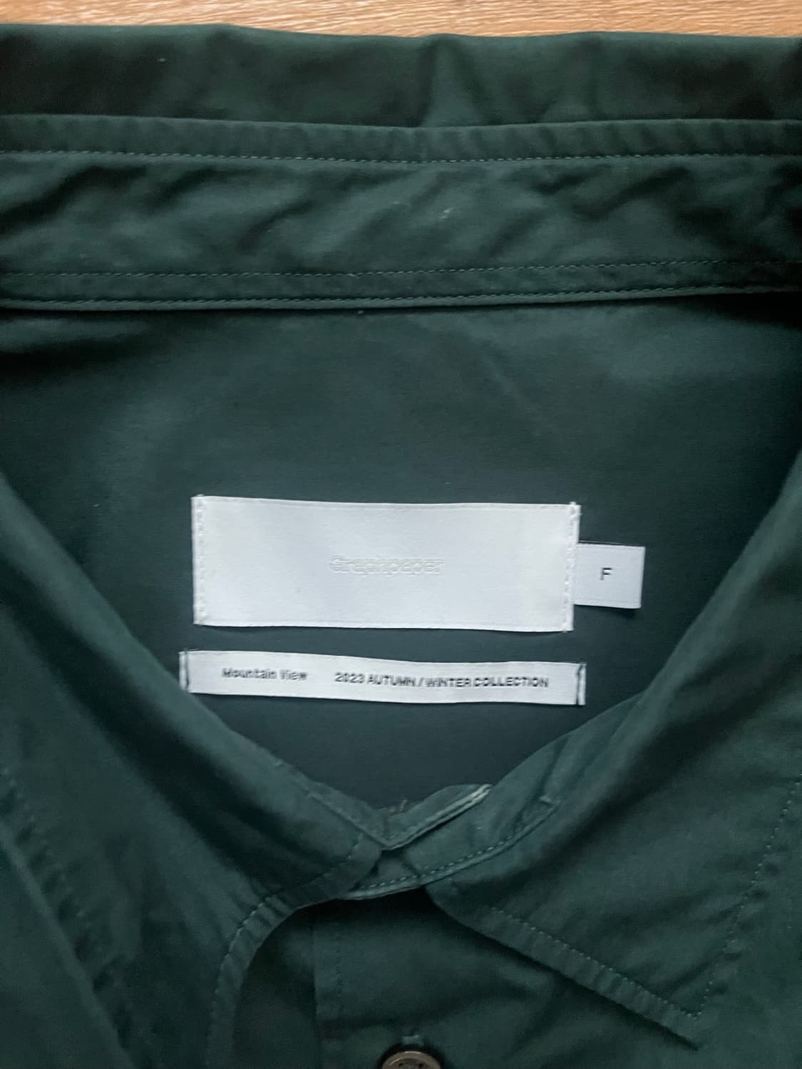 그라프페이퍼 셔츠f 다크그린 상품이미지2