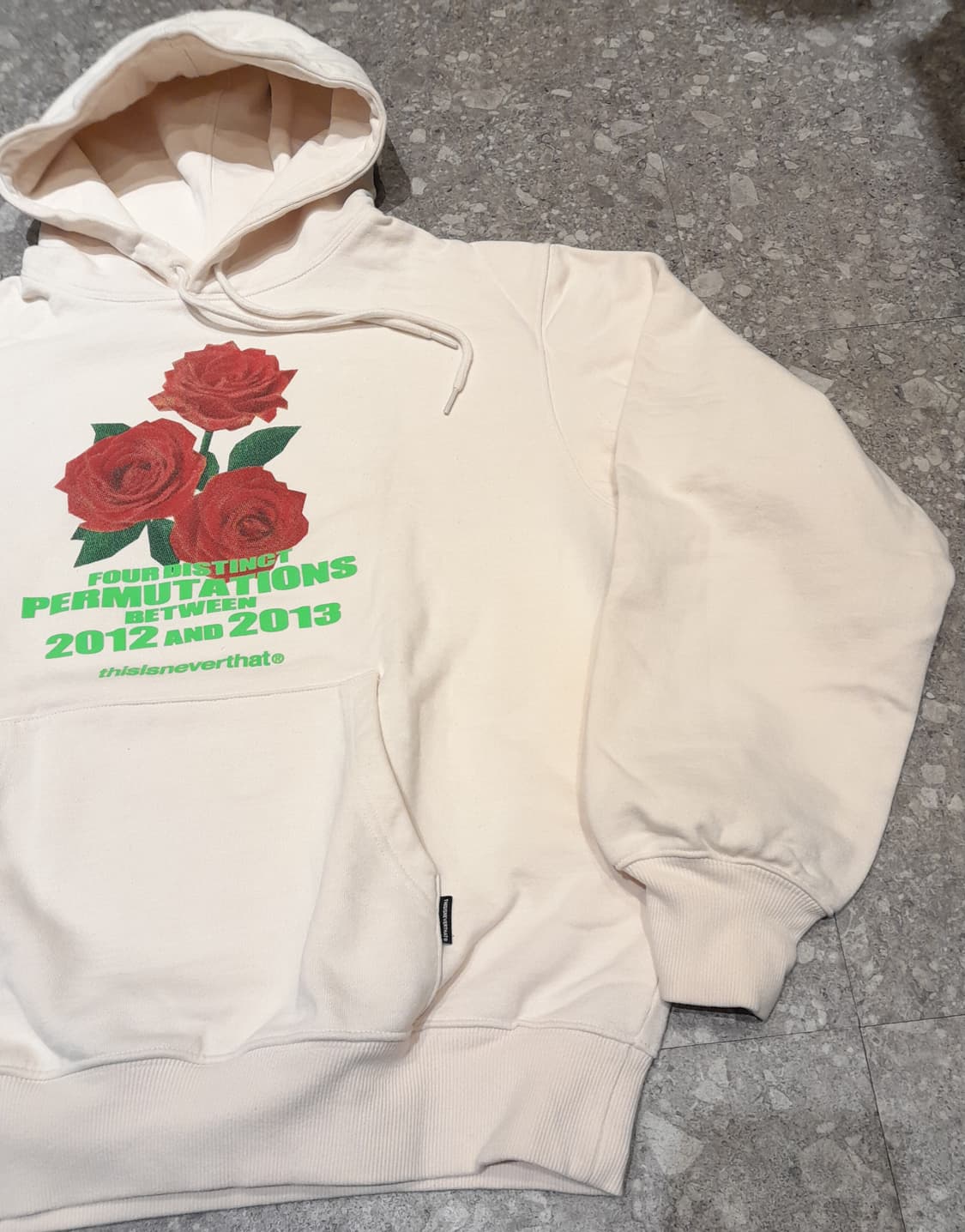 💥디스이즈네버댓 로즈 플라워 후드 아이보리 (M) 상품이미지3