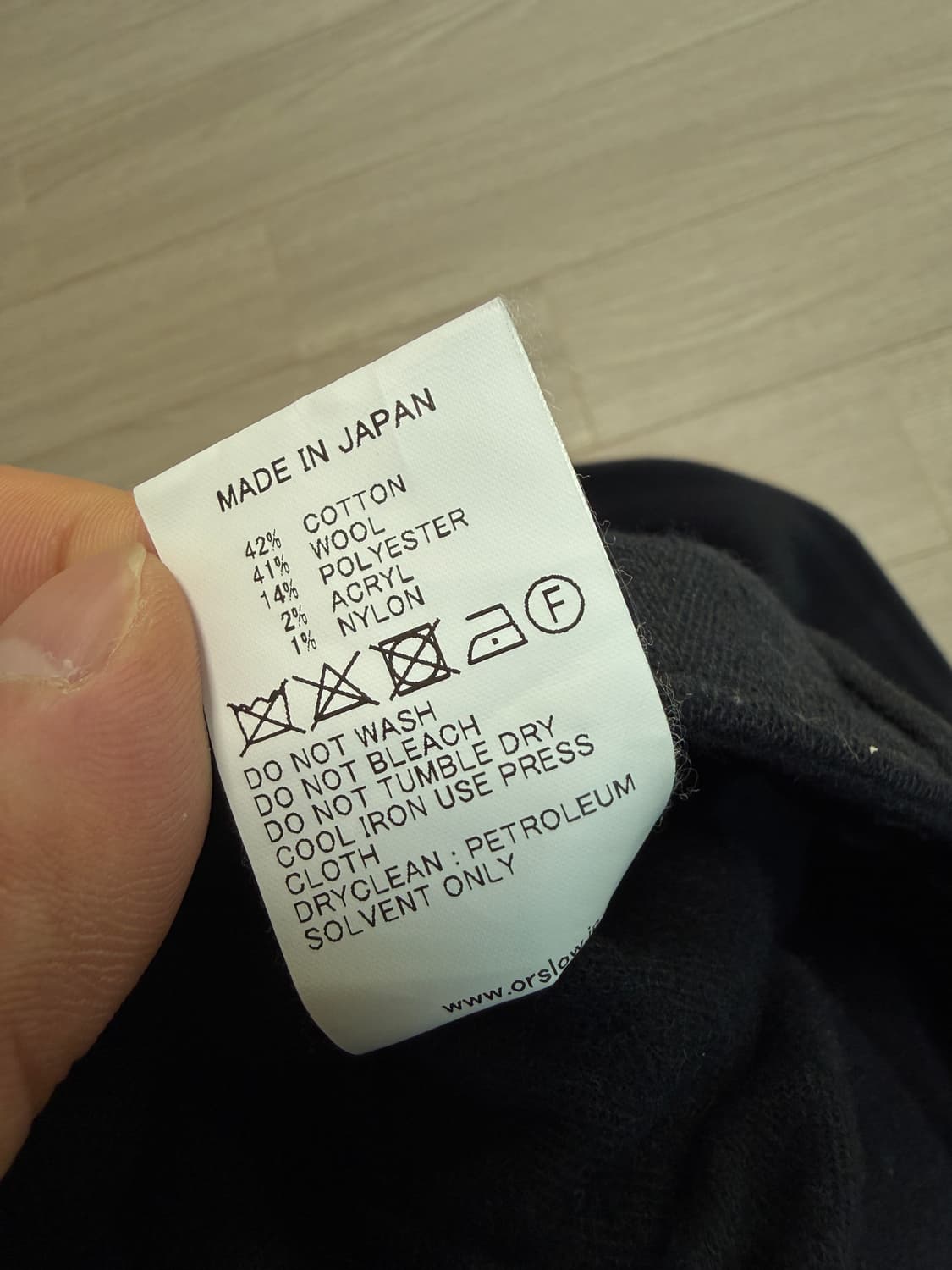 orslow 오어슬로우 퍼티그 레귤러핏 2사이즈 울혼방 초레어템 상품이미지3