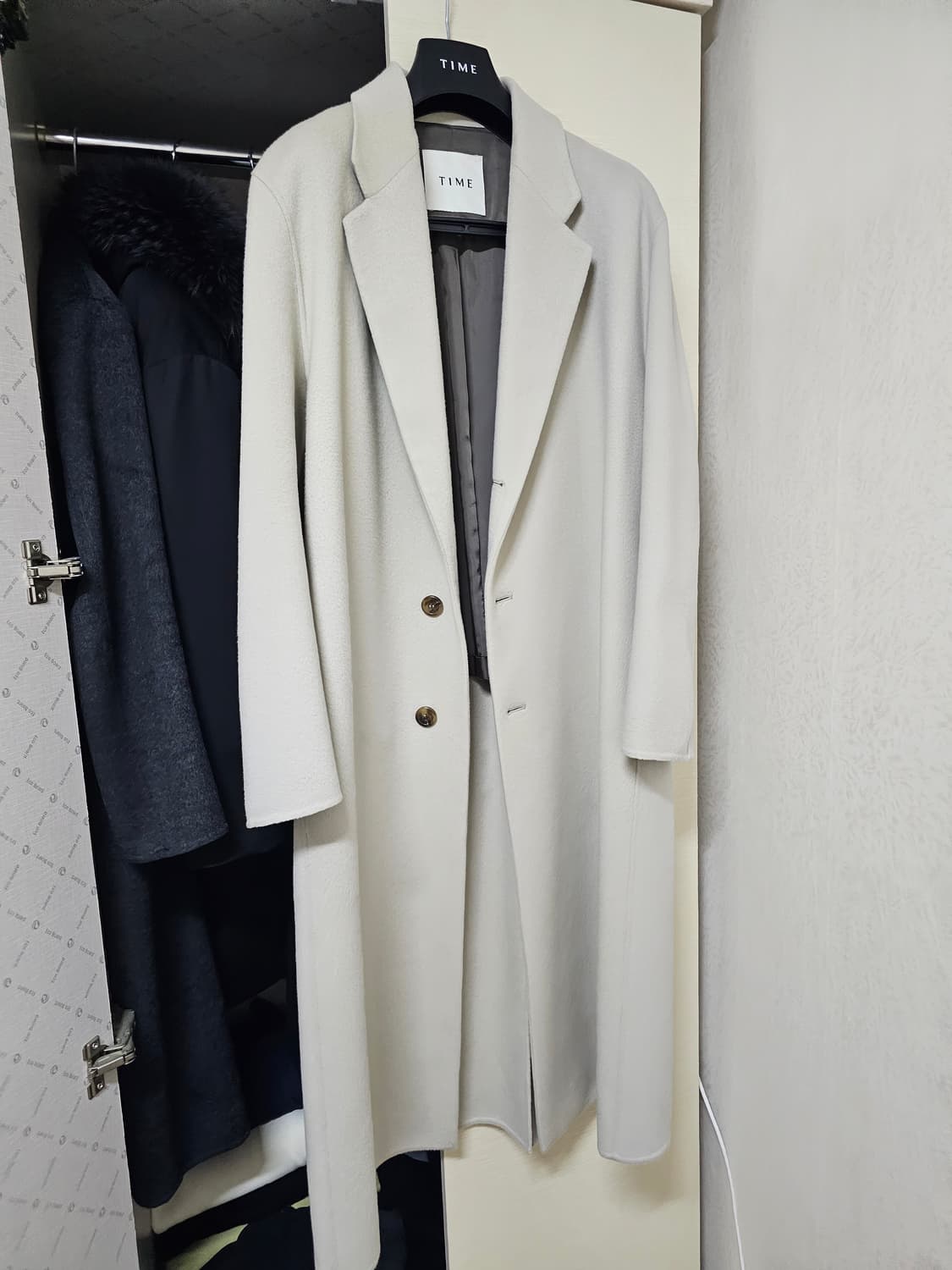 24fw 타임옴므 캐시미어 블랜드 싱글코트 105(에크루) 상품이미지1