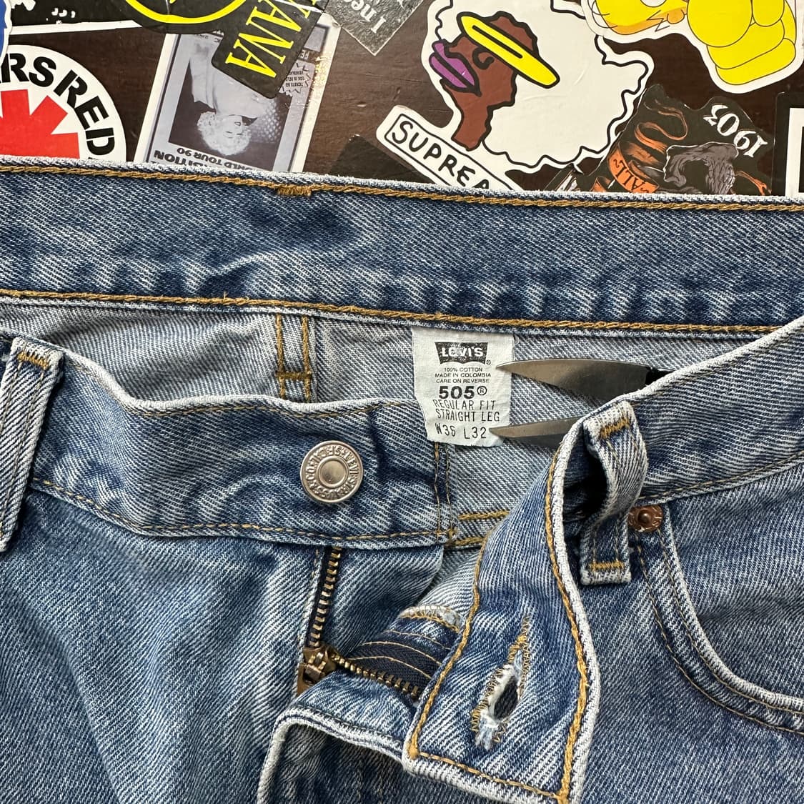 Early 00s 리바이스 505 블루 진 데님 팬츠 36 상품이미지6