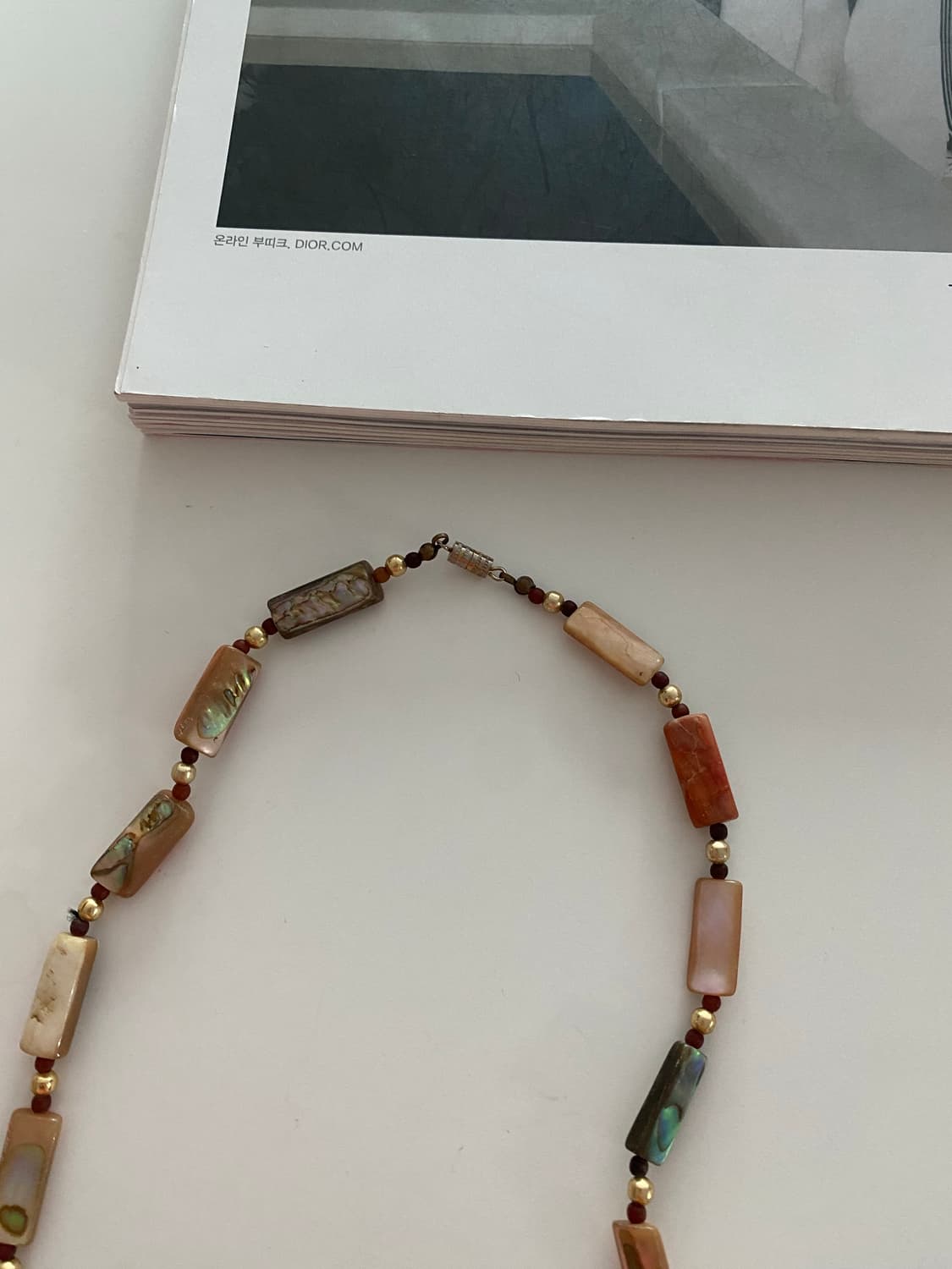 일본 빈티지 자개 목걸이 레트로 페어리 키치 에스닉 오리엔탈 상품이미지3