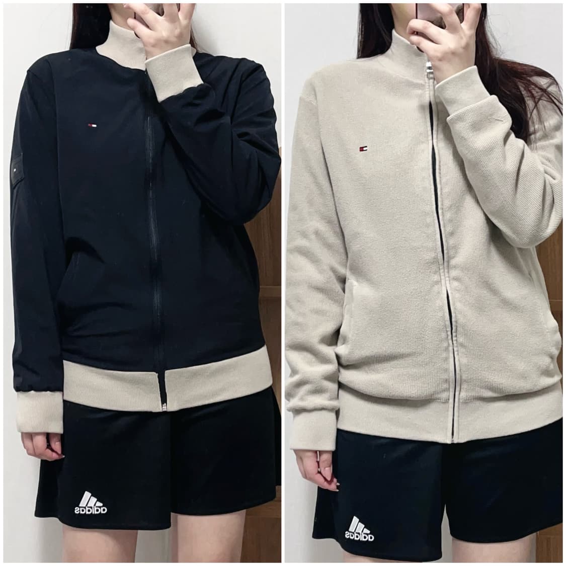 [정품] 타미 베이지 / 블랙 리버시블 점퍼 [ S ] 상품이미지1