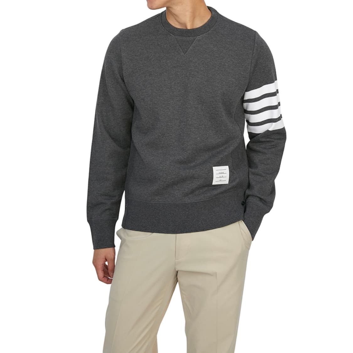 [S+급/5] 톰브라운 사선완장 맨투맨 차콜 상품이미지9