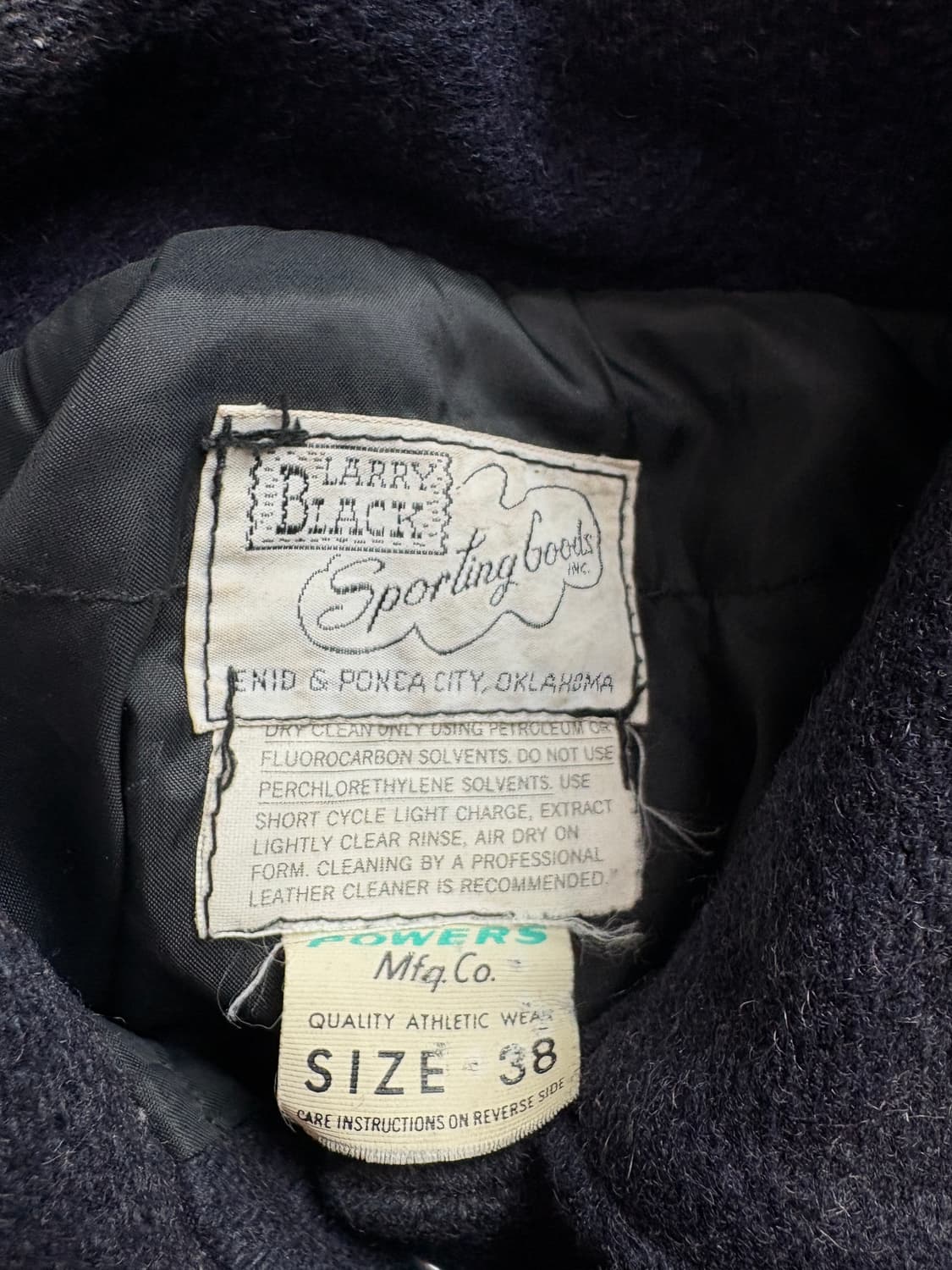 USA 빈티지 레더 에이징 모직 바시티 자켓 (상태 하) 2860 상품이미지3