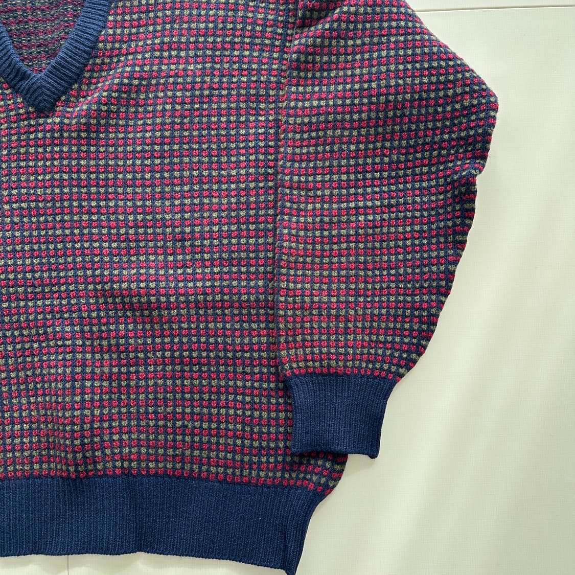 90년대 (영국생산)오스틴리드 퓨어울 빈티지 패턴 니트 M 상품이미지3